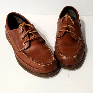 Earth Shoe Brown Leather Loafers Lace Up Low Top Men's Shoes Size 13